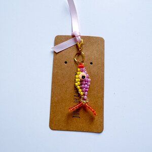Fish Beaded Charm Keychain